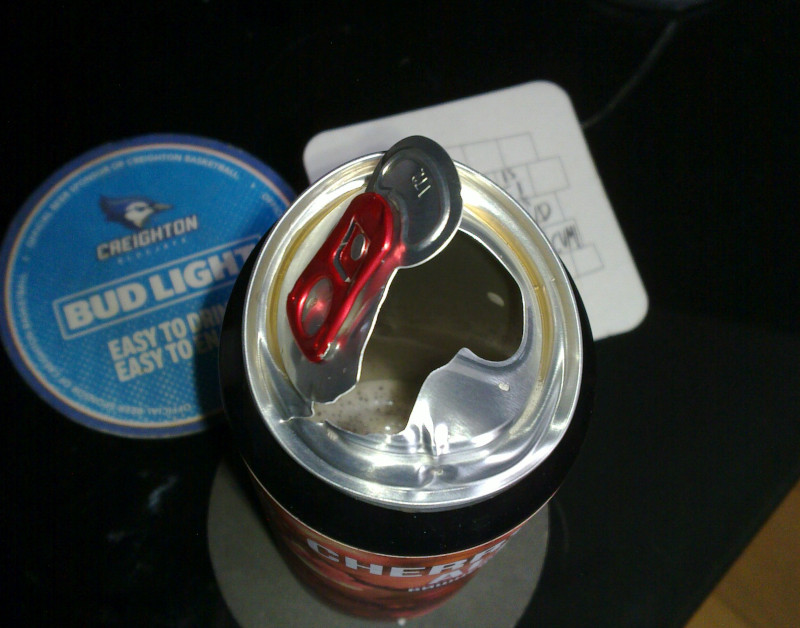 [IMG: Top view of splodey can]