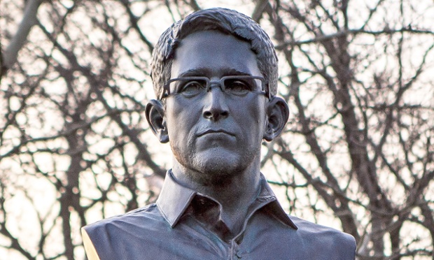 [IMG: Snowden bust]