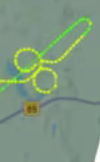 [IMG: Another problematic flightradar trace from Tikkakoski]