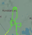 [IMG: Another problematic flightradar trace from Tikkakoski]