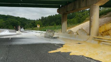 [IMG: Road paint spill]